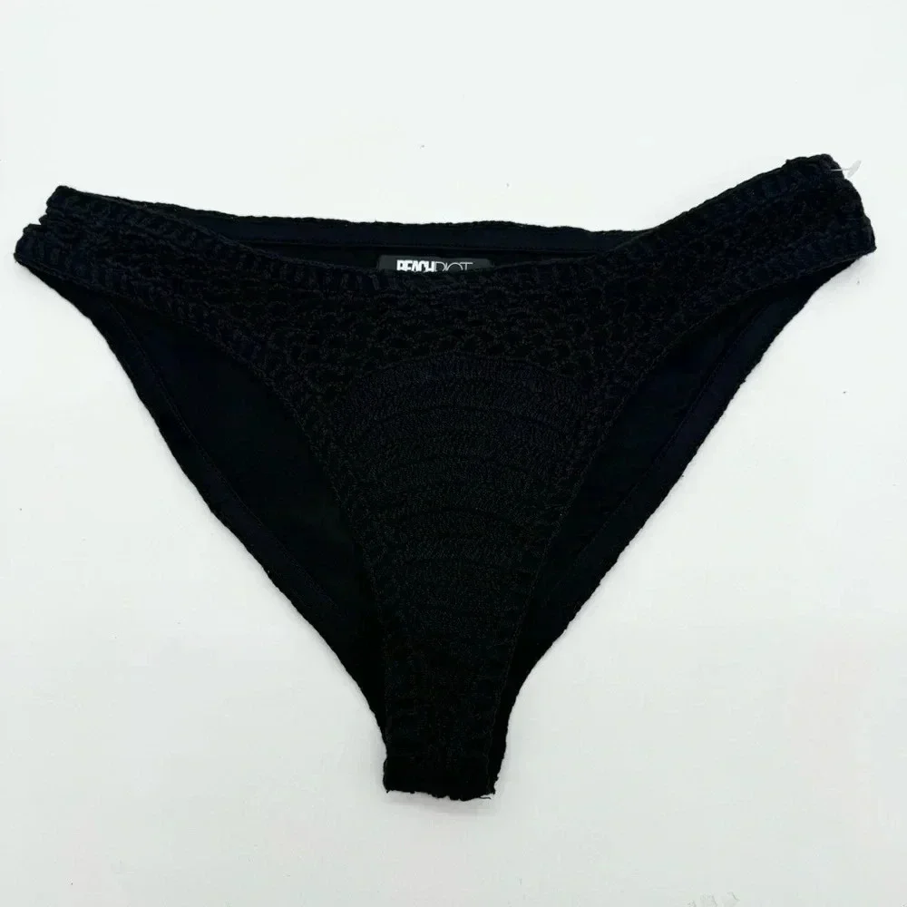 Beach Riot Brinley High Waist Open Knit Bikini Bottom B1285